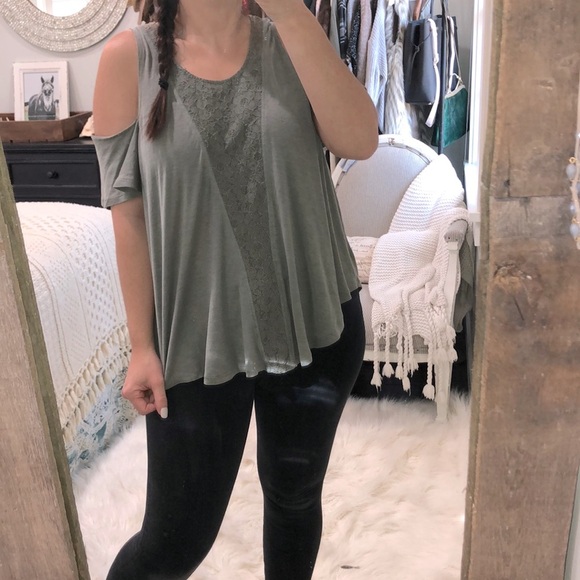 Altr’D State size medium olive green boho top - Picture 1 of 6